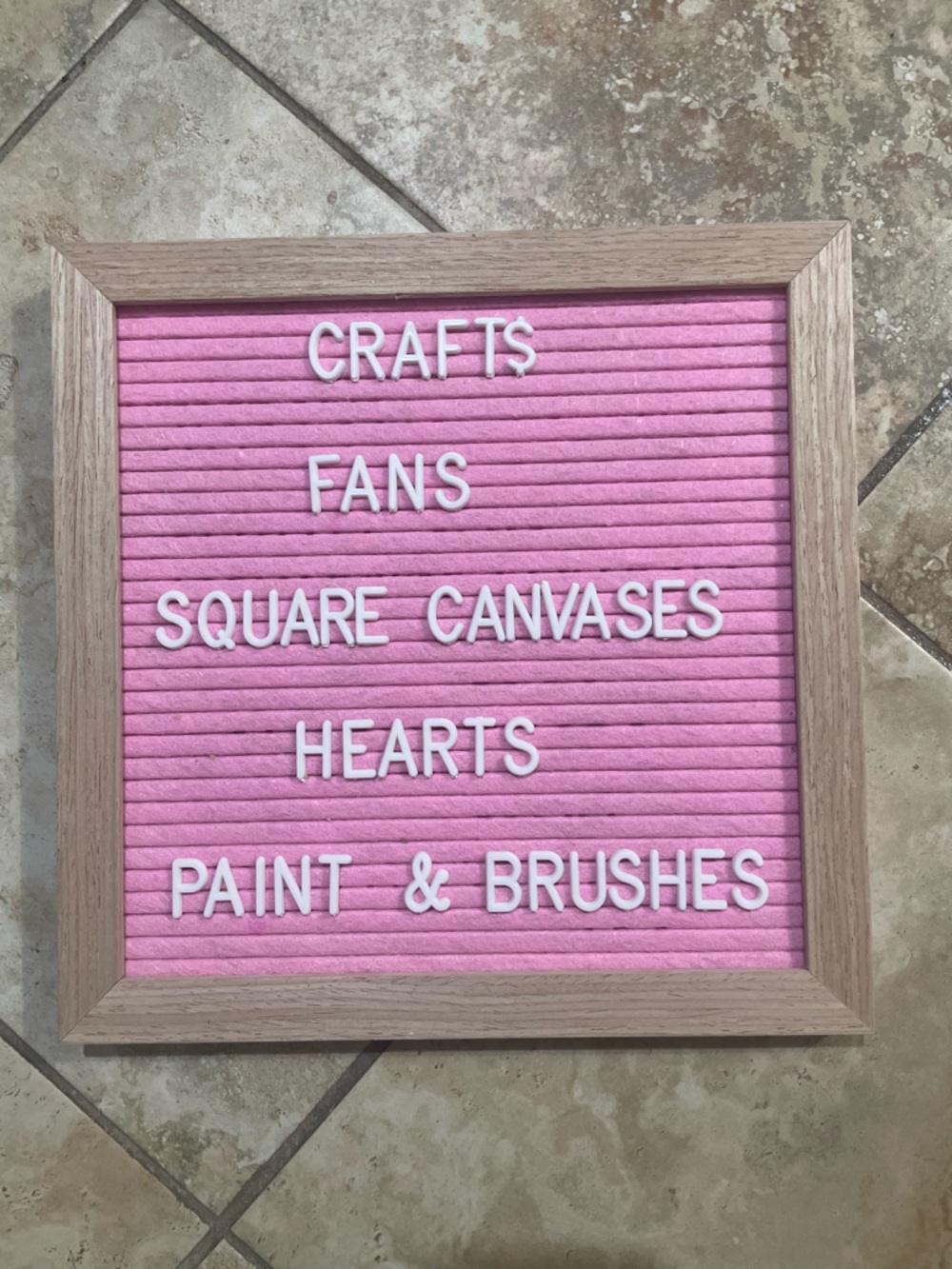 Pink Felt Letter Board with Letters Set Party Decor Wall Sign 10x10